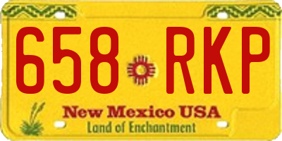 NM license plate 658RKP