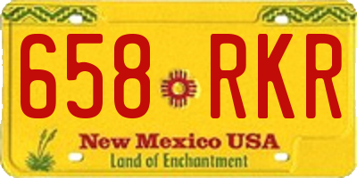 NM license plate 658RKR