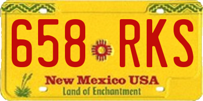 NM license plate 658RKS