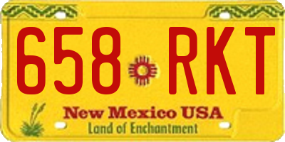 NM license plate 658RKT