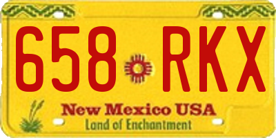 NM license plate 658RKX