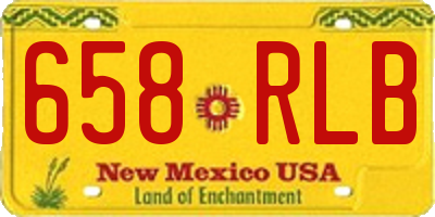 NM license plate 658RLB