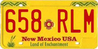 NM license plate 658RLM