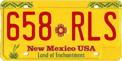 NM license plate 658RLS