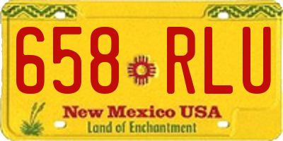 NM license plate 658RLU