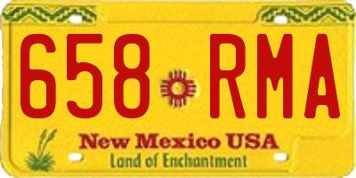 NM license plate 658RMA