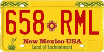 NM license plate 658RML
