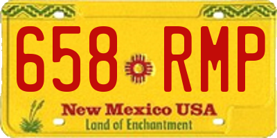 NM license plate 658RMP