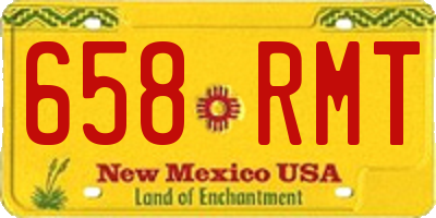 NM license plate 658RMT