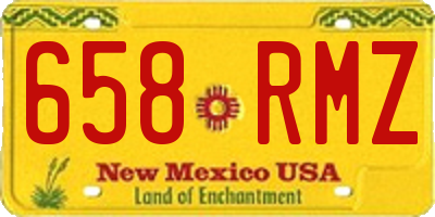 NM license plate 658RMZ