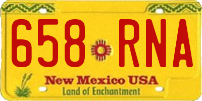 NM license plate 658RNA
