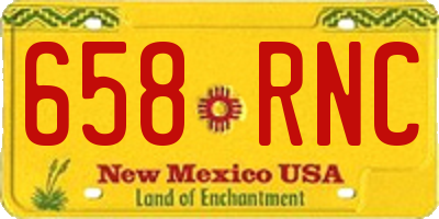 NM license plate 658RNC