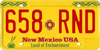 NM license plate 658RND
