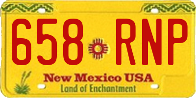 NM license plate 658RNP