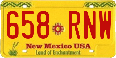 NM license plate 658RNW