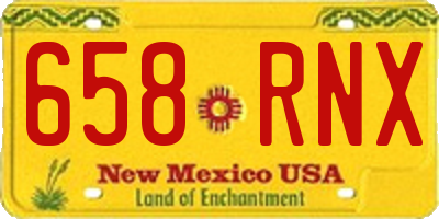 NM license plate 658RNX