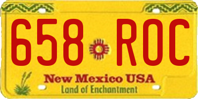 NM license plate 658ROC