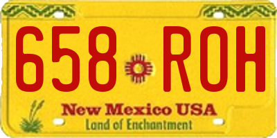 NM license plate 658ROH