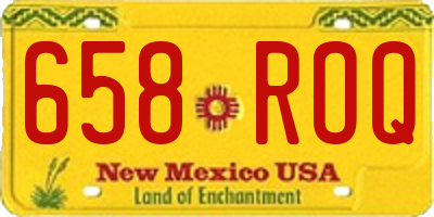 NM license plate 658ROQ