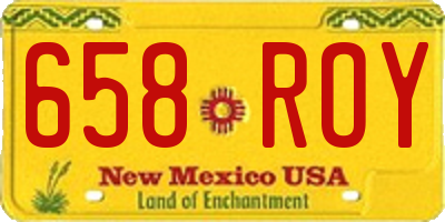 NM license plate 658ROY