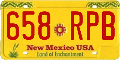 NM license plate 658RPB