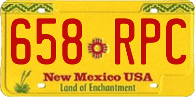 NM license plate 658RPC