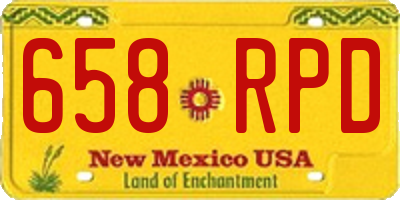 NM license plate 658RPD