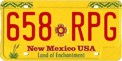 NM license plate 658RPG
