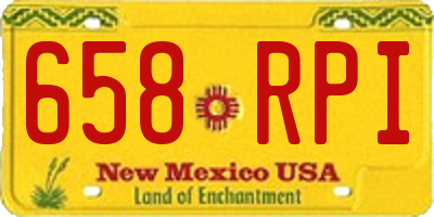 NM license plate 658RPI