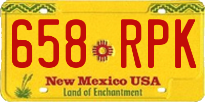 NM license plate 658RPK