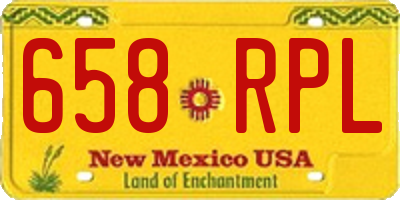 NM license plate 658RPL