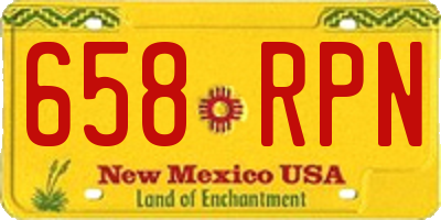 NM license plate 658RPN