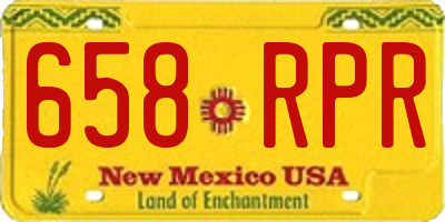 NM license plate 658RPR