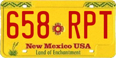 NM license plate 658RPT
