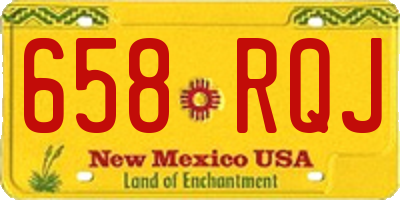 NM license plate 658RQJ