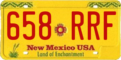 NM license plate 658RRF