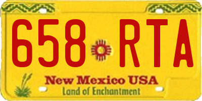 NM license plate 658RTA
