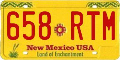 NM license plate 658RTM