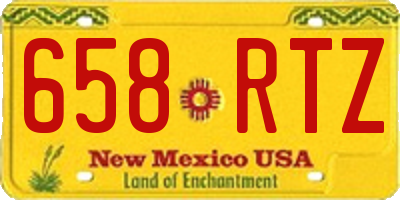 NM license plate 658RTZ