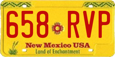NM license plate 658RVP