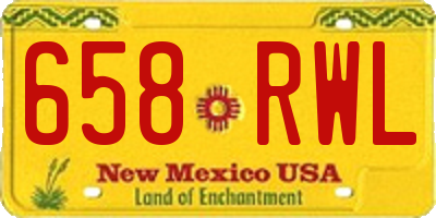 NM license plate 658RWL