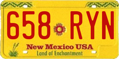 NM license plate 658RYN