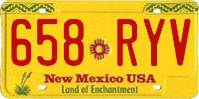 NM license plate 658RYV