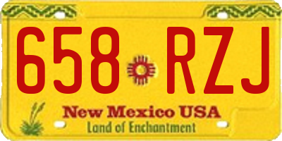 NM license plate 658RZJ
