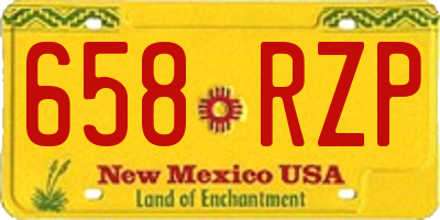 NM license plate 658RZP