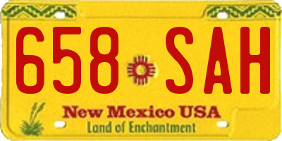 NM license plate 658SAH