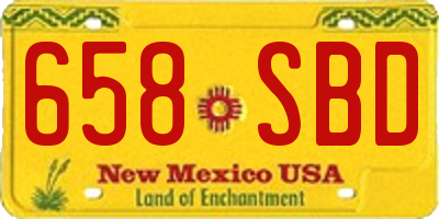 NM license plate 658SBD