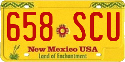 NM license plate 658SCU
