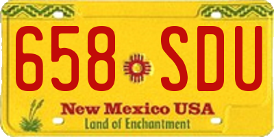 NM license plate 658SDU