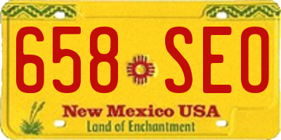 NM license plate 658SEO